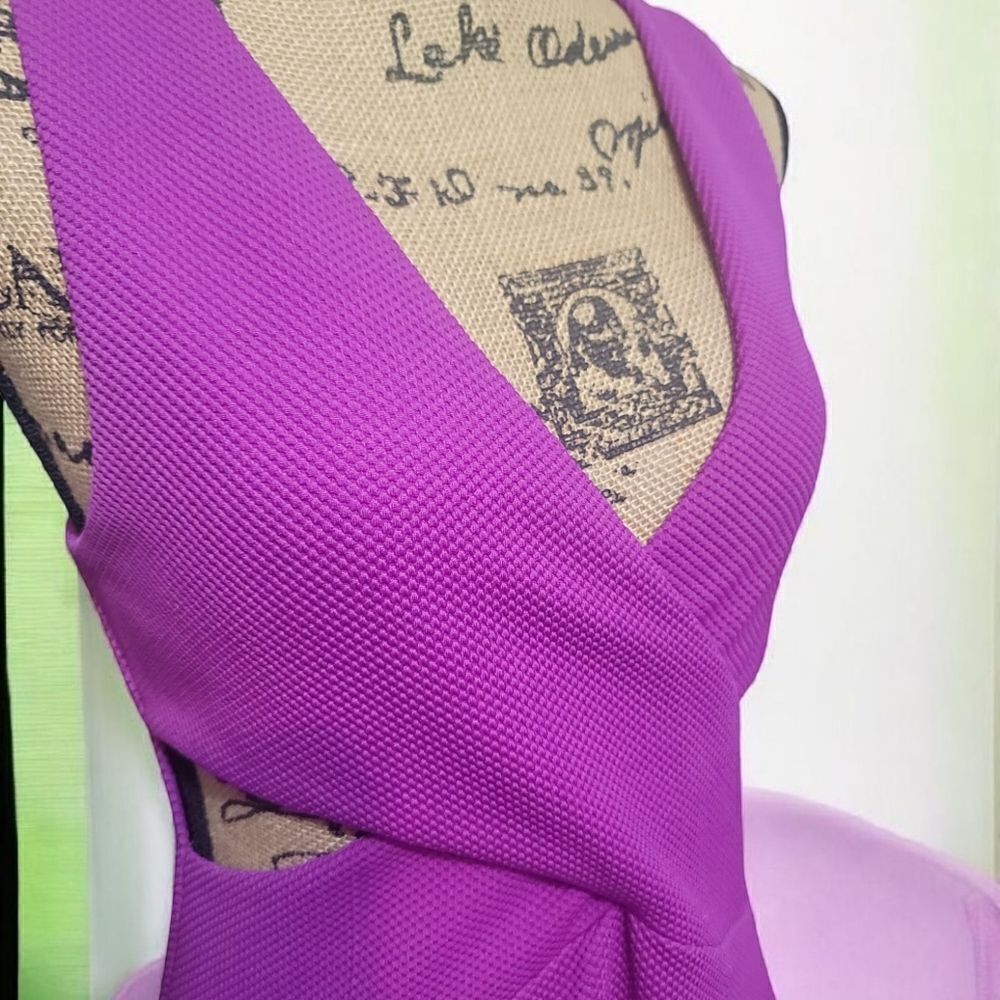 She + Sky Purple Open Side Dress Sz L - Picture 3 of 4
